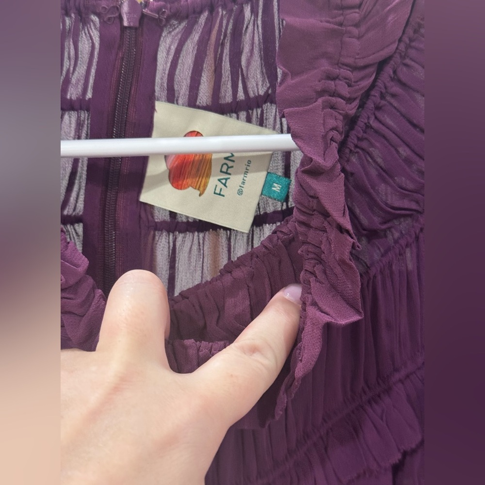 Farm Rio Purple Ruffled Top - Picture 5 of 5